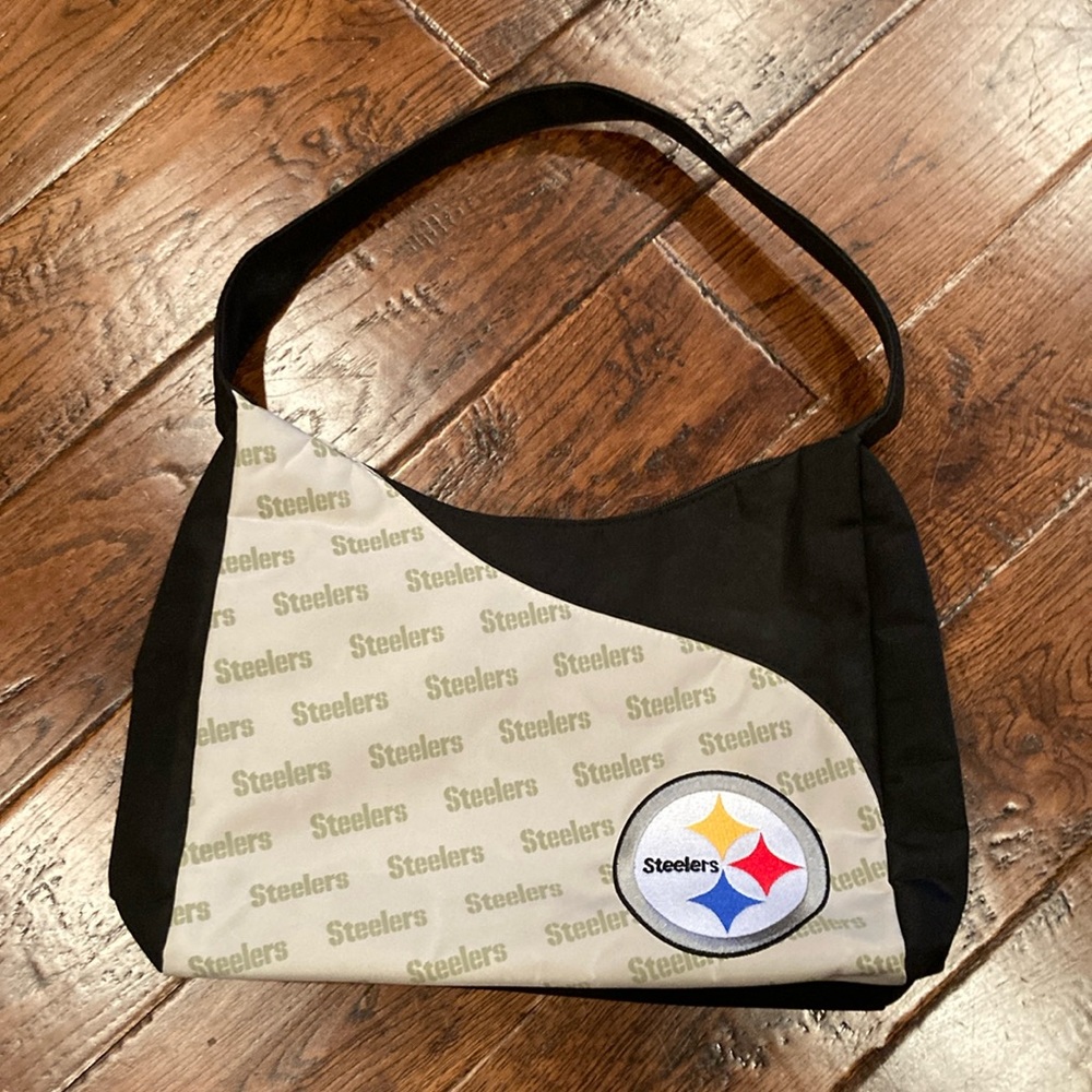 Little Earth Pittsburgh Steelers Logo Zipper Close Handbag Purse USED